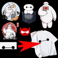 Disney Baymax Ironing Patches Big Hero 6 T-shirt DIY Decoration Washable Hoodie Applique Heat Transf