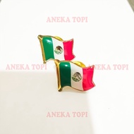 Mexican Country Flag Pin Mexican Country Flag Brooch Pin Mexican Flag Pin - Various Hats