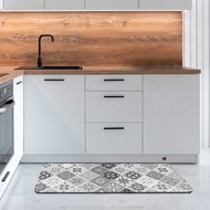 【rubber anne】30秒瞬吸 軟式珪藻土廚房吸水地墊 花璽 120x50cm