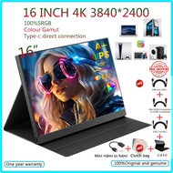 Portable monitor 16" 4K Phone Switch/Ps5/Xbox laptop PC gaming Type-c connection