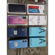 Hp oppo A17 ram 4/64gb Hp oppo A1k ram 2/32 hp vivo y53s ram 8/128 fullsetan semua.