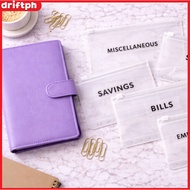 [DRIFT] A6 Personalized Binder PU Leather Label Zip Envelopes for Cash Stuff Ipon Sheets