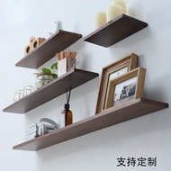 Wall-Mounted Bookshelf Combination Shelf Solid Wood Partition Wall Mounted Shelf