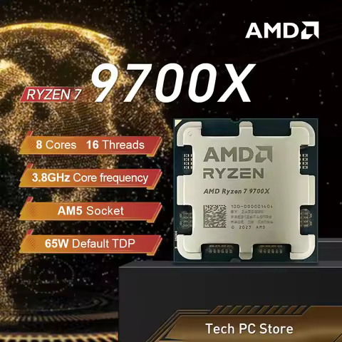 NEW AMD Ryzen 7 9700X 3.8GHz L3=32M Processor 65W 8-Core 16-Thread R7 9700X Socket AM5 4NM DDR5 but 