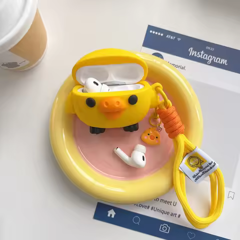 For AirPods 4 Pro Pro2 Pro3 Earphone Case 3D Cute Little Chicken Pig Nostril Silicone Cartoon Rilakk