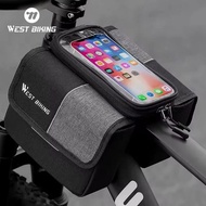 WEST BIKING 0707351 ORIGINAL WEST BIKING TOUCH SCREEN TOP TUBE BAG ORIGINAL BICYCLE FRAME BAG
