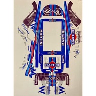 Aden RC Team C FUTABA 7PXR Martin Body Painted Racing Stickers (One Set Each 4 Stickers/Manual x1)