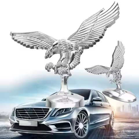 Car Front Hood Eagle Ornament Badge Auto Front Cover 3D Eagle Emblem