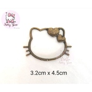 1pc Hello Kitty Charm 3.2x4.5cm Vintage Bronze Pendant  DIY Bracelet Necklace Jewellery Accessories 