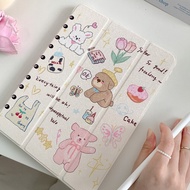 เคสไอแพด Air5 Gen10 ช่องใส่ปากกาขวา แมคโดนัลด์ Acrylic Doodle Bear เคส ipad Pro 11 2021 gen9 air4 ai