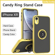 iPhone 7 Plus Case 8 Plus 6 Plus 6s Plus X XS XR SE Casing Hard Acrylic Ring Stand Casing Shock Proof Support Car Magnetic Holder Phone Holder Stand Finger Full Protect Camera