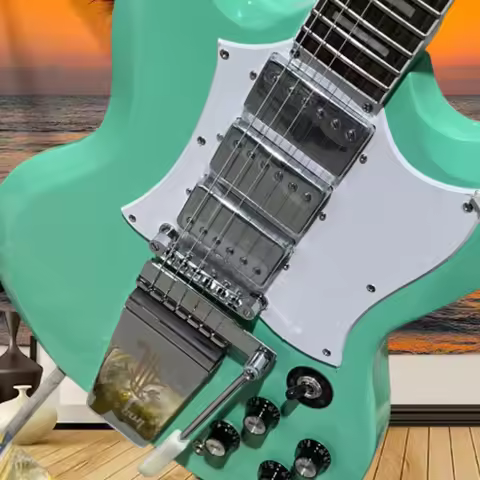 Lake Green SG00S S-Series Electric Guitar White Pickguard Mahogany Body Protective Board Rosewood Ne