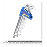 9Pcs/Set Metric Hex Wrench 1.5mm 2mm 2.5mm 3mm 4mm 5mm 6mm 8mm 10mm Torx Allen Wrench T10 T15 T20 T2