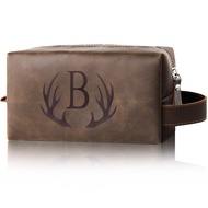 Aganmi Initial Letter Travel Toiletry Bag 30th 40th 50th 60th 70th 80th Birthday Gifts for Men Him P