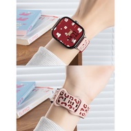 Leopard Engraved Straps for Xiaomi Redmi Watch 5 4 Watch 5 ESIM Smart Watch Bracelet Silicone WristB