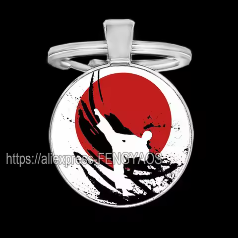 Oyama Kyokushin Karate Keychain Accessories for Men Cool Kung Fu Keychain Ring Gift for Men