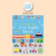 First English Words (Blue Book) Sticker Book - Imported English Book Import Children's Sticker Book