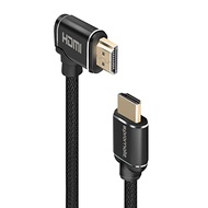 HDMI Cable, Fast 90 Degree Right Angle 4K HDMI 3M Cable with 3D Video Support and 24K Gold Plated Co