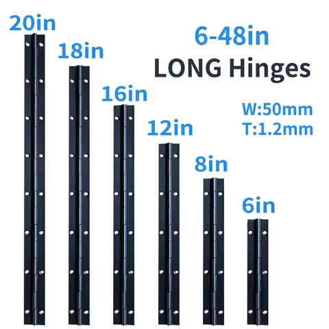 2PCS 12-36" 50mm width piano long hinges 270° Continuous Hinge for Cabinet Door, Wooden Box, Furnitu