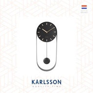 荷蘭Karlsson 50cmWall clock Pendulum Charm steel black搖擺鐘