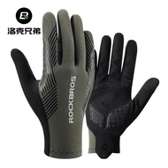 A/🏅Rockbros（ROCKBROS）Cycling Gloves Road Bike Full Finger Bicycle Gloves Long Finger Touch Screen Thin Breathable Men an