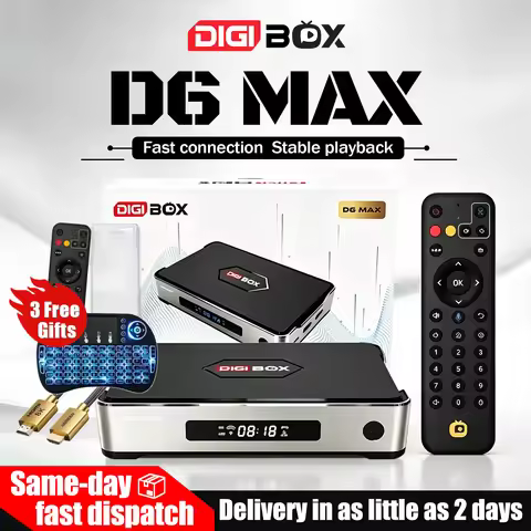 [Genuine] New DIGIBOX D6 MAX Smart Android TV Box, Smart Global Media Player Set-Top Box, 8K HD|Wi-F