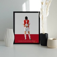 Robert Pires Arsenal Print - Arsenal FC Poster - Arsenal Gifts - Soccer Art - Football Print