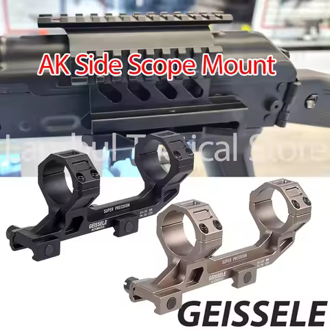 Tactical AK Side Scope Mount GEISSELE Scope Mount 25.4mm/30mm QD Rings Optical Bubble Level 20mm Pic