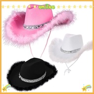 EMILEE Cowgirl Hat Women Sequin Cowboy Accessory Costume Party Performance Sequin Cowgirl Hats
