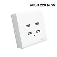 DM 36V to 5V 220V to 5V Type 86 USB socket panel is equipped with a USB charging socket