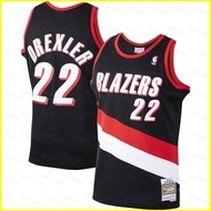 HT1 NBA Clyde Drexler Portland Trail Blazers Retro Jersey Basketball Sports Vest Unisex Plus Size TH