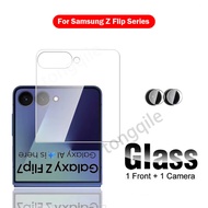 2 in 1 Screen Protector For Samsung Galaxy Z Flip7 FE Flip 7 7FE ZFlip7 ZFlip 5G 2025 Clear View Tem
