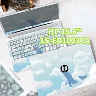 Sticker Laptop HP 15-ED1003CA 15.6 Inch Laptop Skin with Keyboard Cover Three Sides Laptop Protective Cover Anti-scratch Film Waterproof Removable Laptop Casing Full Cover