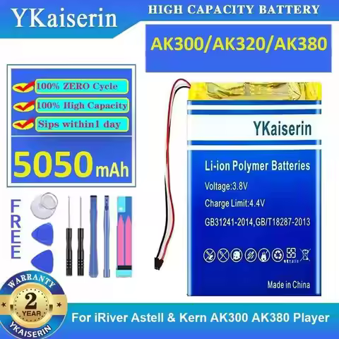Player Battery For Iriver Astell & Kern AK300 AK380 Fast Charging AK320 5050Mah Long-Lasting