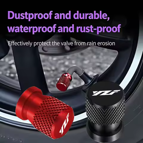 For Yamaha YZF R3 R25 R6 R1 R125 250 2PCS Aluminum Motorcycle Tyre Valve Cap Dustproof Universal