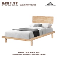 *100% SOLID WOOD [JFW- MUJI SOLID WOOD BED] 3 YEARS WARRANTY /HEAVY DUTY BED FRAME/ MUJI BED FRAME /