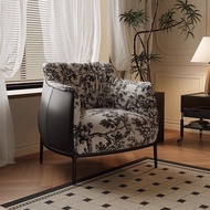 Sofa tunggal gaya Perancis vintaj, kerusi harian berdesain unik, kerusi santai untuk ruang tamu ruma