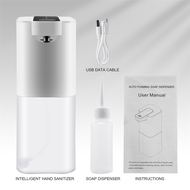 Automatic Soap Dispenser with Sensor, 400 Ml, USB Rechargeable Foam Soap Dispenser, IPX4 Waterproof, Non-Contact