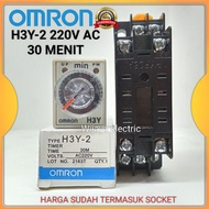 Omron H3Y-3 Timer/ h3y2 220vac 30min 8pin plus socket
