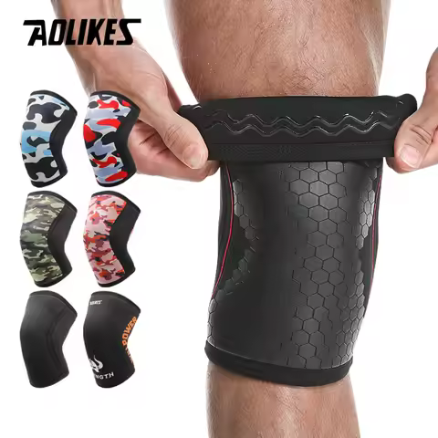 AOLIKES Knee Sleeves Weightlifting - 7mm Thick Premium Neoprene Weight Lifting Knee Sleeve for Squat