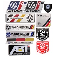 For Volkswagen VW Jetta Touran Golf CC Beetle Scirocco POLO Sharan Aluminum Alloy Car Body Sticker Nameplate Auto Rear Window Emblem Badge Decal Scratch Cover Decoration