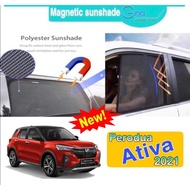 (4pcs) Perodua Ativa Magnetic Sunshade Magnet Sun Shade Magnet Shade Sunshield Car Window Tint Sun P