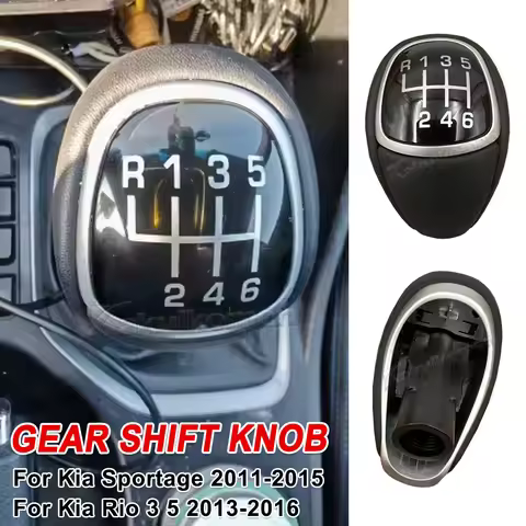 5 6 Speed Gear Shift Knob For Kia Sportage 2011-2015 Rio 3 5 2013-2016 For Hyundai i20 2015-2018 Man