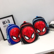 Children's Spider-Man mask School Backpack 3D three-dimensional Hard surface Spiderman Schoolbag boy gift bag