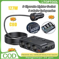 Car Charger Fast Charging PD 120W Fast Car Charger 1 Type-C & 3 USB Car Charger Fast Charging