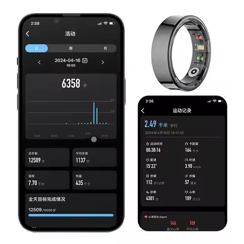R09 Smart Ring Waterproof Health Fitness Rings Heart Rate Blood Oxygen Sleep Monitoring for Men Wome