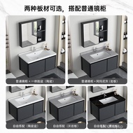‍🚢Bathroom Cabinet Combination Alumimum Smart Mirror Toilet Stone Plate Washbasin Toilet Wash Basin Integrated Washstand