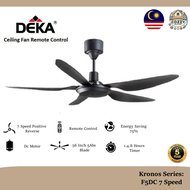 DEKA 7-Speed Remote-Controlled LED Ceiling Fan (Model: F5DC)