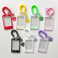 Transparent Acrylic Polaroid Card Holder – Slide Card Cover, Shockproof Lanyard Card Holder