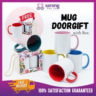 1 PCS 12*8.5*10.5cm Mug With Exclusive Box Door gift Mug Cawan Goodies untuk Hari Guru Kenduri Kahwi